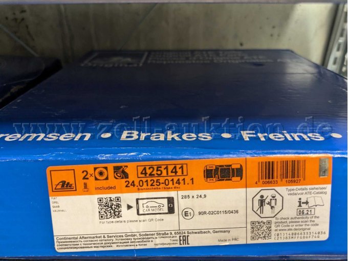Bremsscheiben vorne Artikelnummer