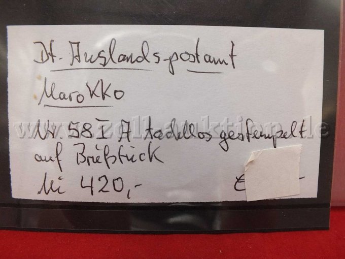 Beschreibung der Briefmarke Michel Nr 58 I