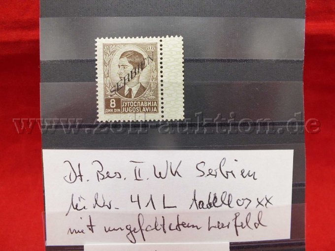 Detailansicht mit Beschreibung der Briefmarke