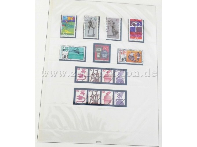 6 Briefmarken mit Stempel