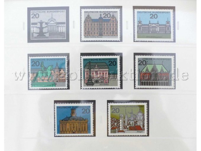 7 Briefmarken ohne Stempel