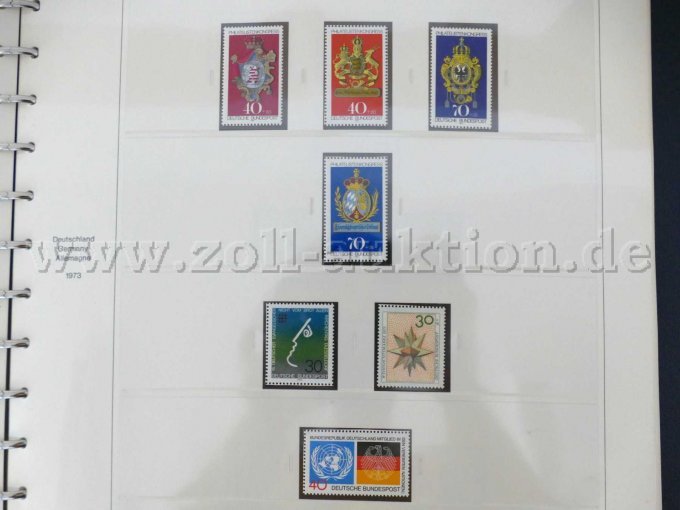 7 Briefmarken Deutschland 1973