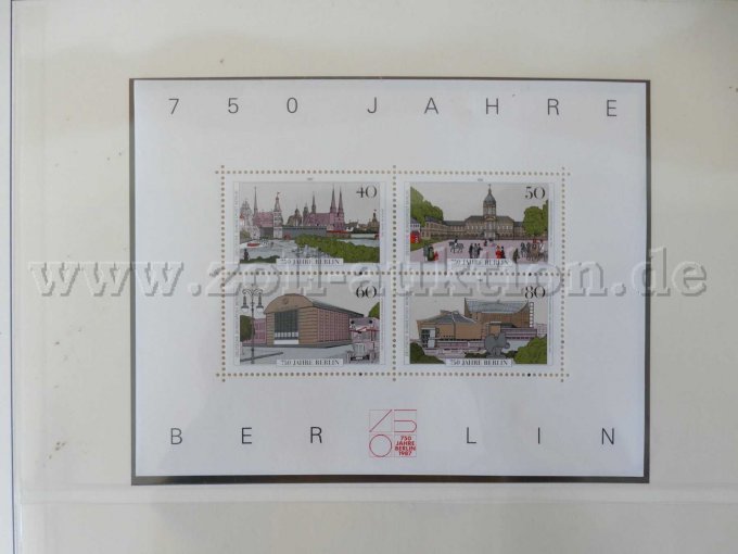 Briefmarken 750 Jahre Berlin ohne Stempel