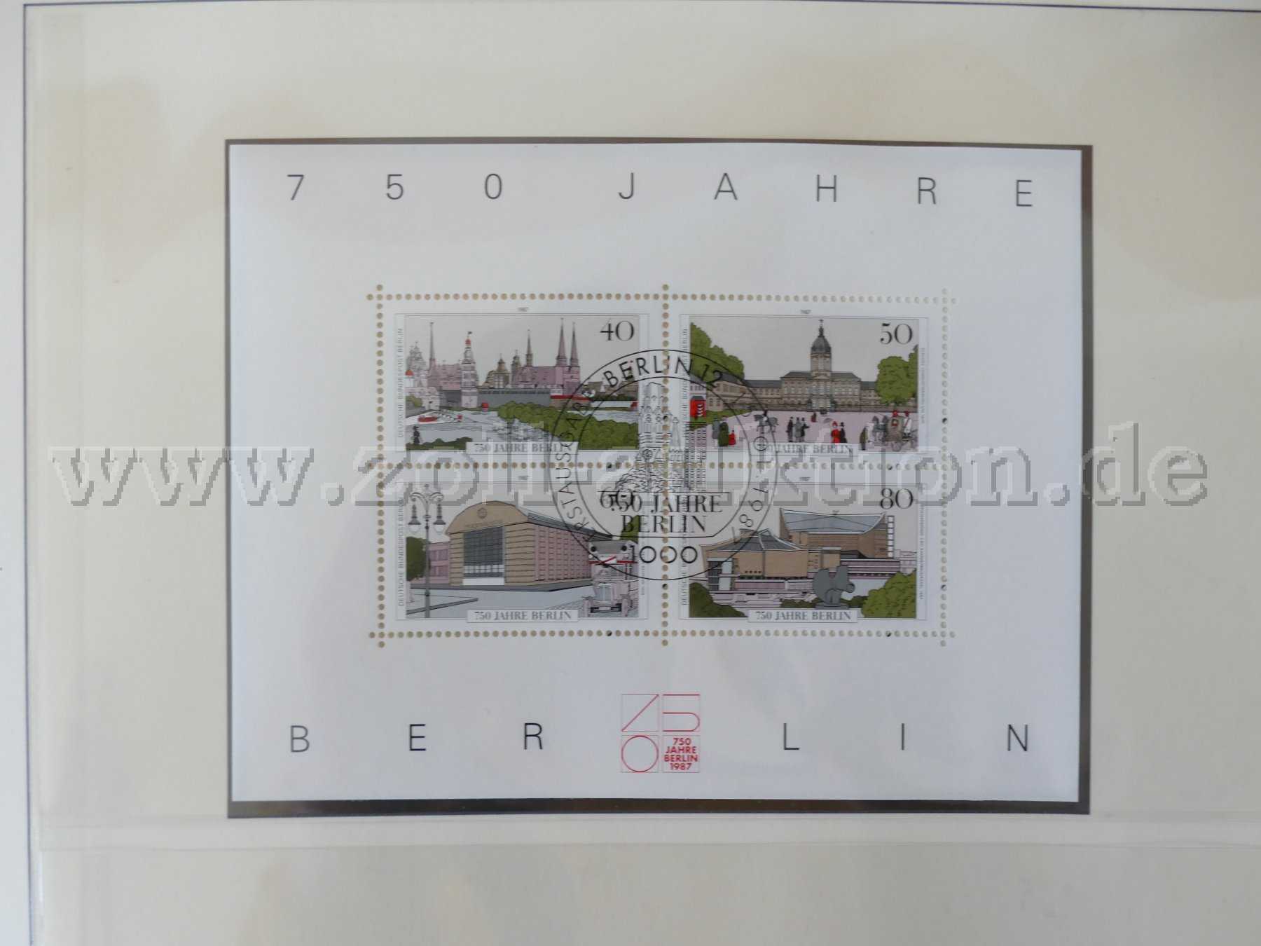 Briefmarken 750 Jahre Berlin mit Stempel