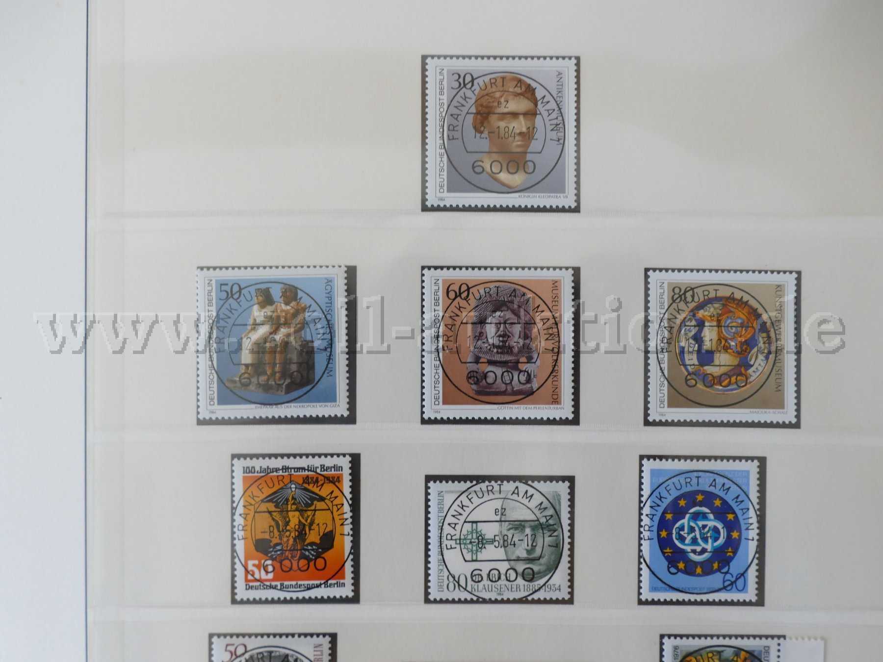 Detailansicht Briefmarken mit Stempel