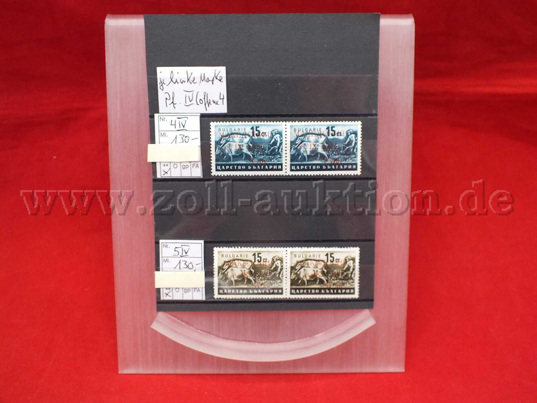 Gesamtansicht der beschriebenen Briefmarken der Auktion