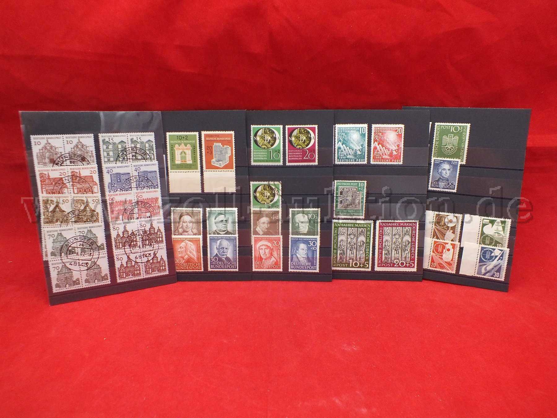 Gesamtansicht der Briefmarken