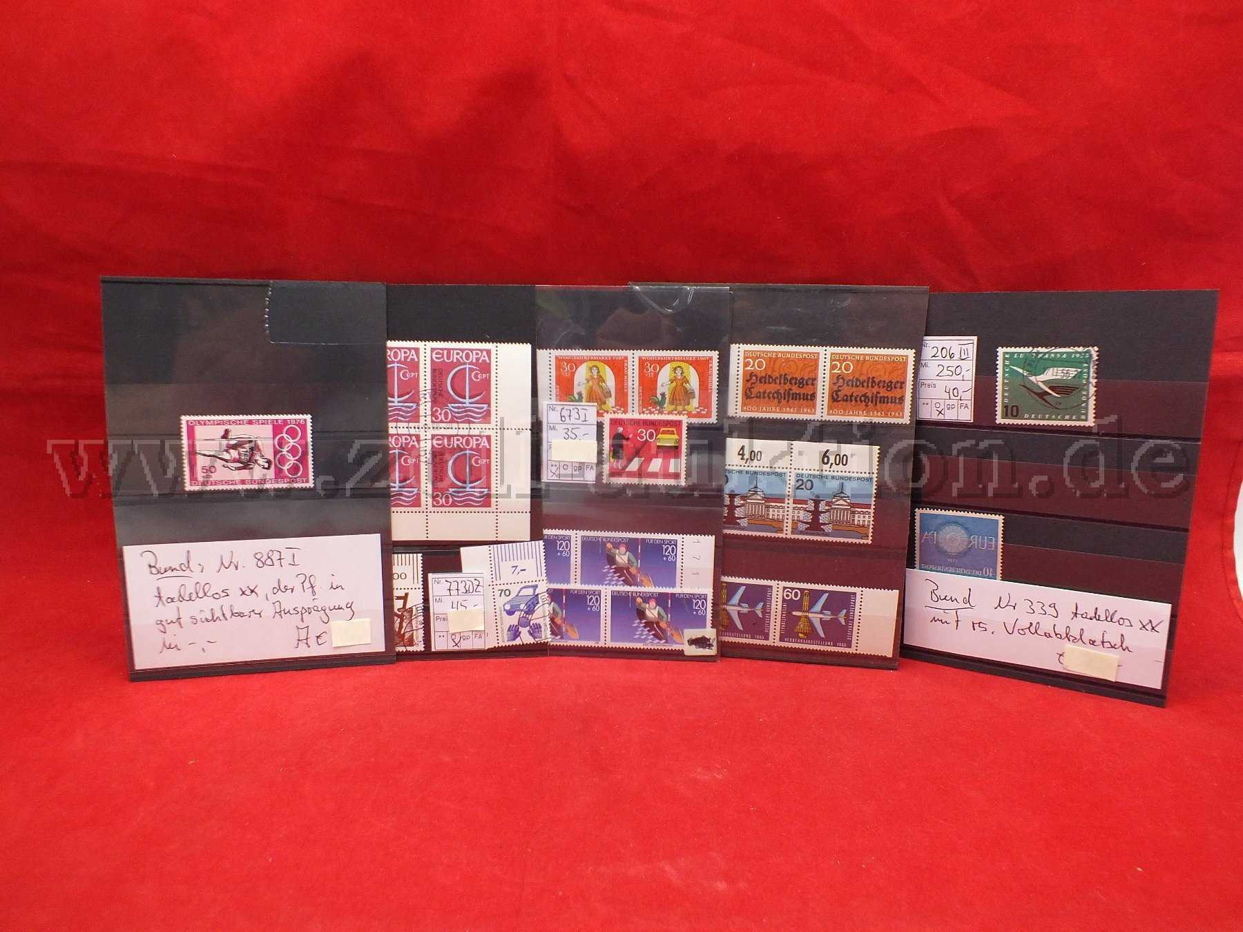 Gesamtansicht der Briefmarken