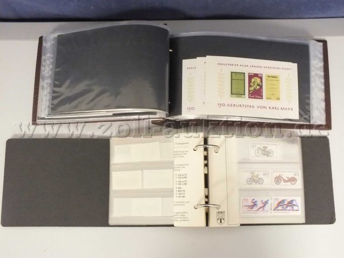 Exemplarische Seite der Briefmarken, beider Alben