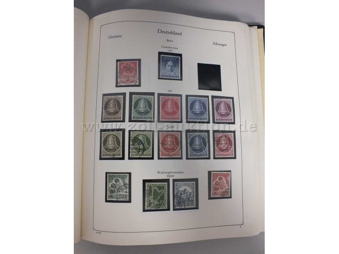 Exemplarische Seite fehlender Briefmarken, wie beschrieben