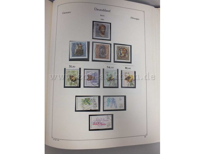 Exemplarische Seite Briefmarken