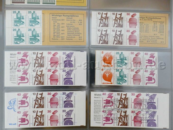 Briefmarken nicht vollständig, zum Teil gestempelt