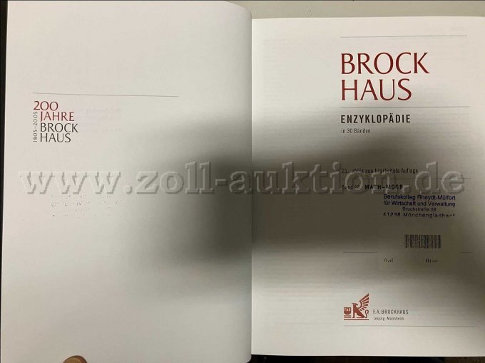 Schulstempel im Innenteil exemplarisch