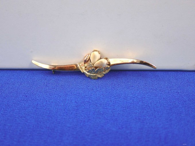 Brosche 585/- Gold & Nadel 333/- Gold