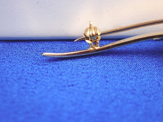 Brosche verschlossen mit Kugelsicherung