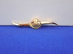 Brosche 585/- Gold & Nadel 333/- Gold