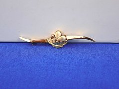Brosche 585/- Gold & Nadel 333/- Gold