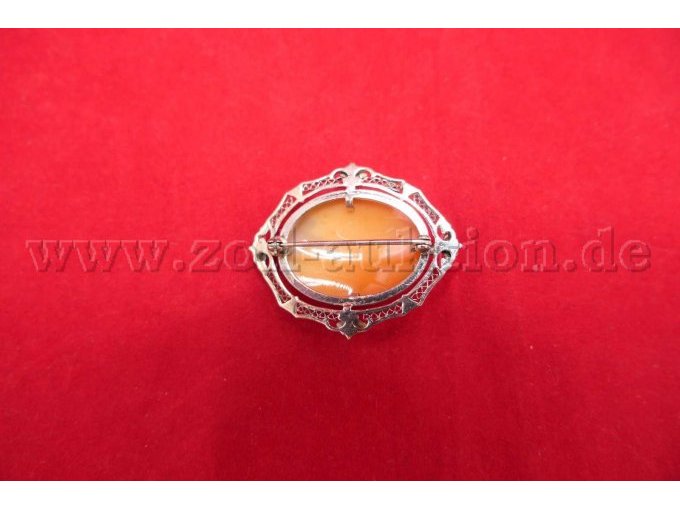 Rückseite der Brosche mit Verschluss