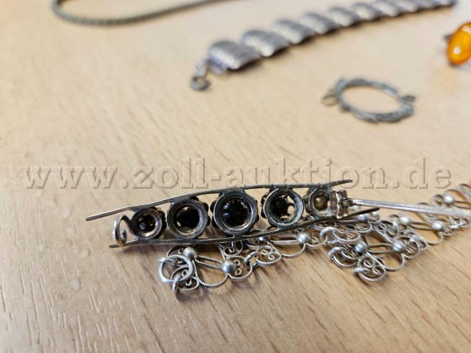 1 broche van 585 goud met diamanten – foto 2 – kavel bij Zoll-Auktion, Bad Berka