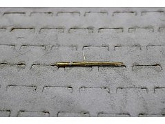 Brosche aus 585er Gold mit Diamant, Frontansicht