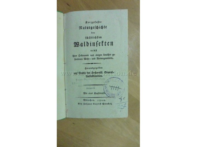 Titelblatt mit Bibliotheksstempel