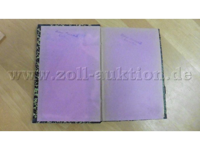 Buchdeckel innen mit Stempel