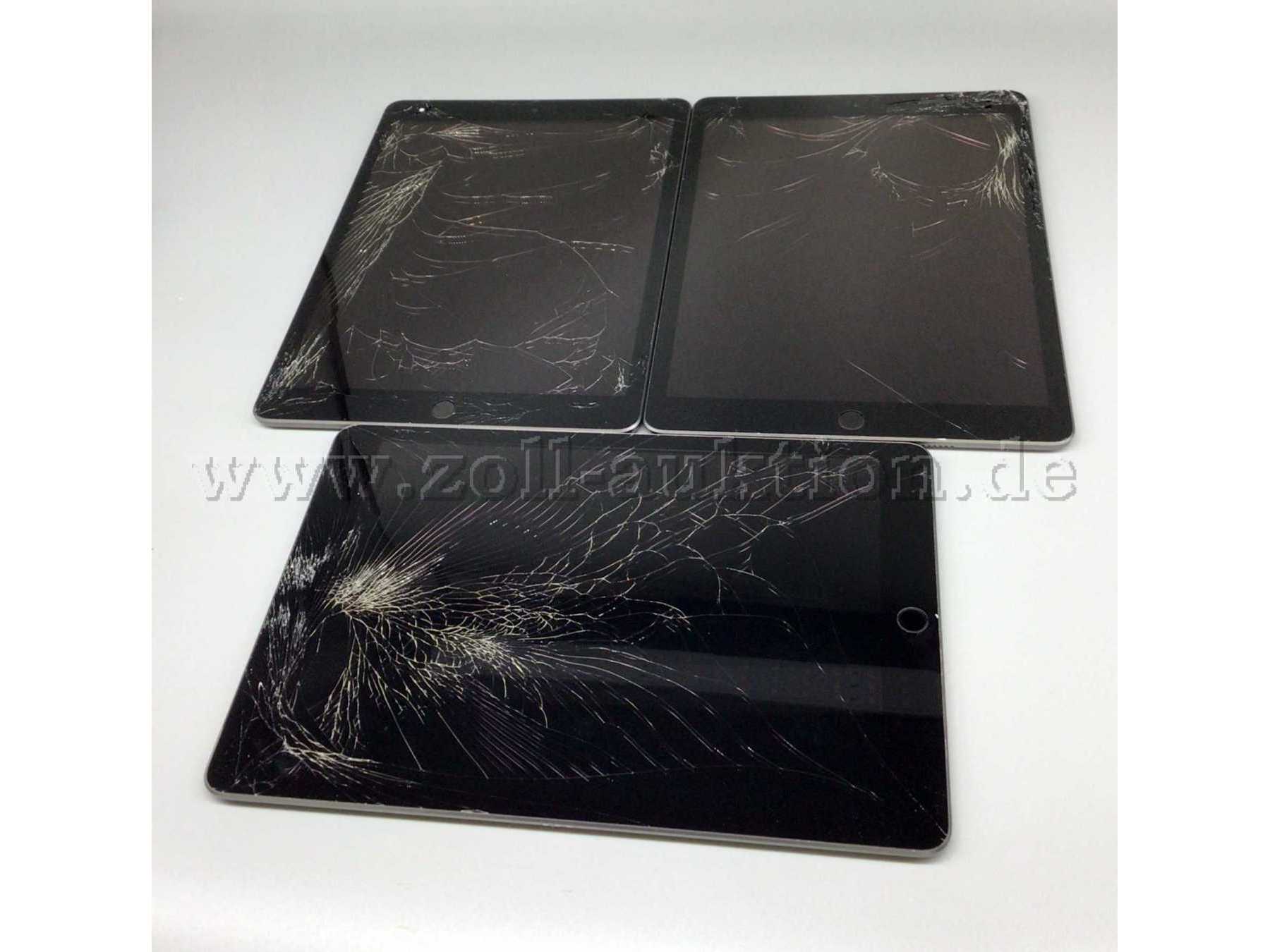 3er Set iPads mit Displayschäden