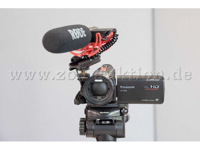 Camcorder mit Mikrofon, aufgebaut