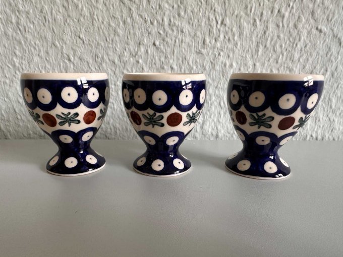 Bunzlauer Keramik Set - 3 Eierbecher