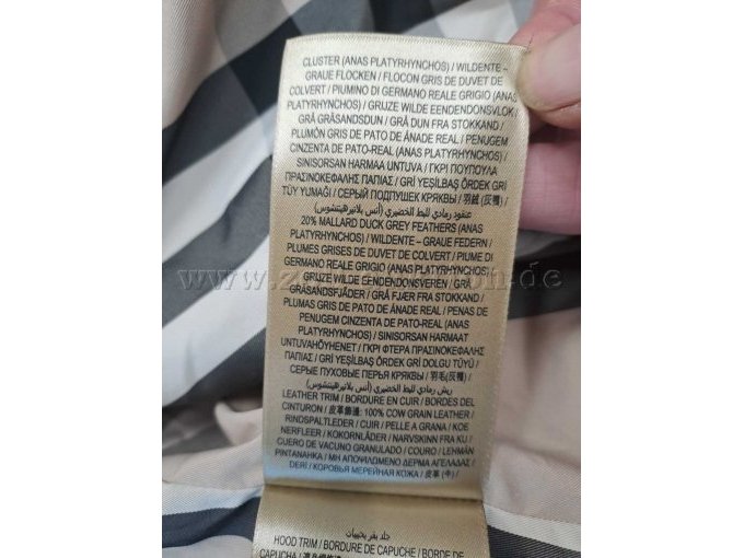 Burburry original - Innenansicht