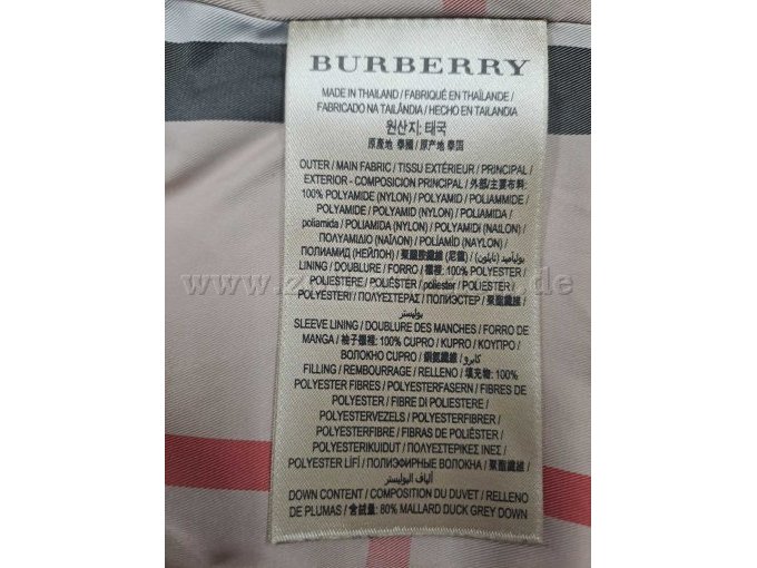 Burburry original - Innenansicht