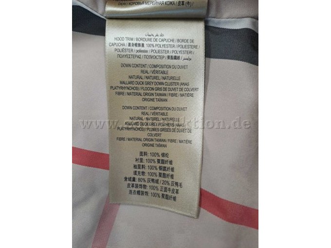 Burburry original - Innenansicht