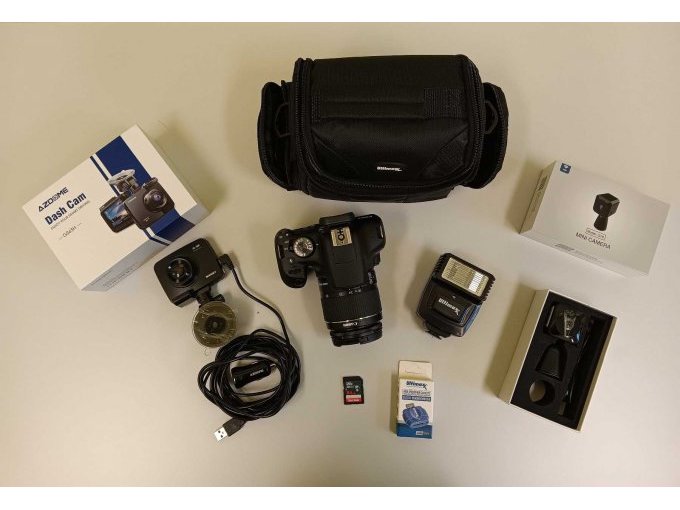 Canon Digitalkamera mit DashCam und Mini-Kamera