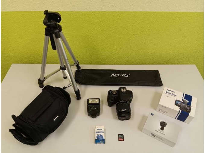 Canon Digitalkamera mit DashCam und Mini-Kamera