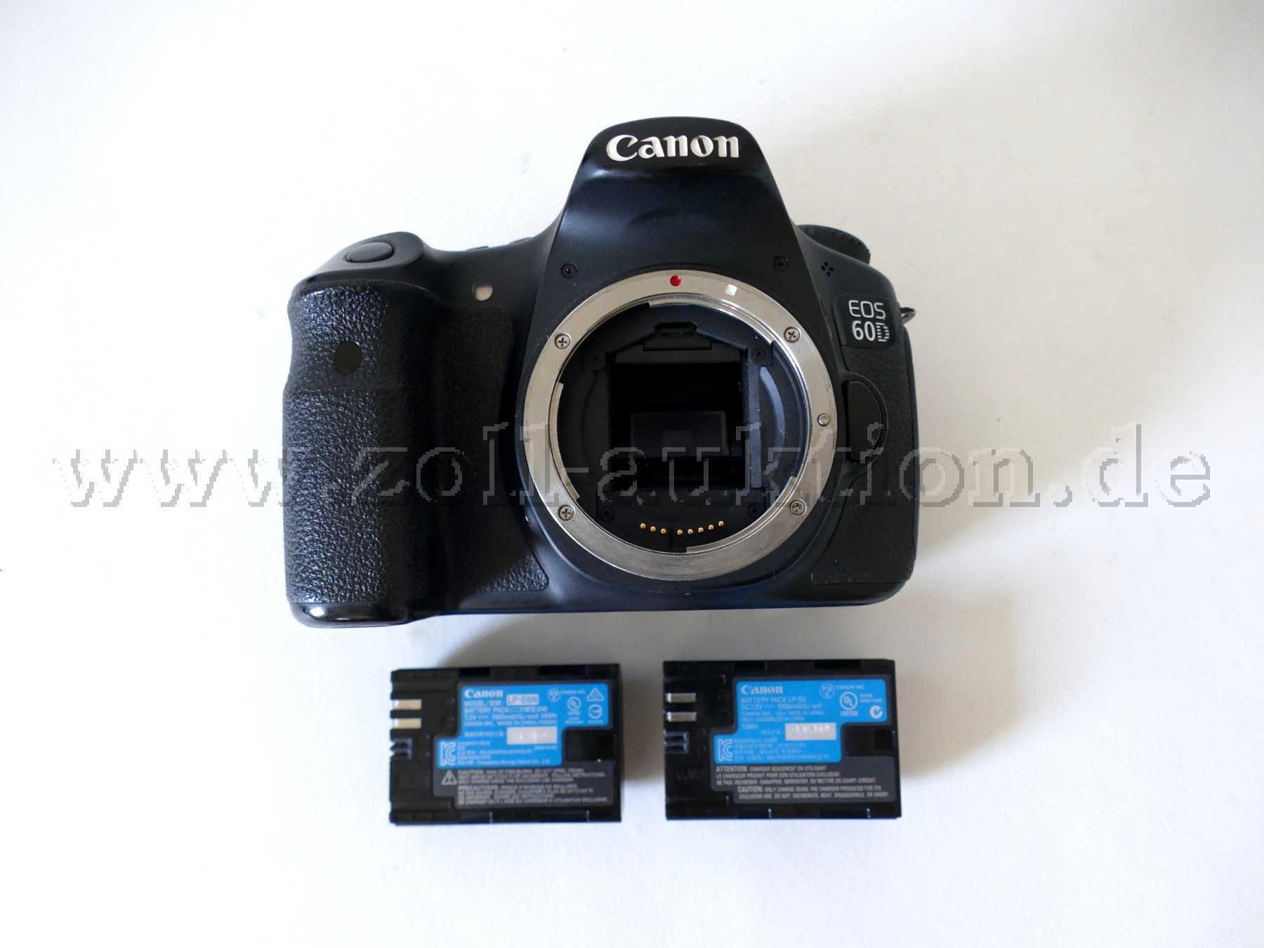 1 Canon EOS 60D Body mit 2 Akkus, gebraucht