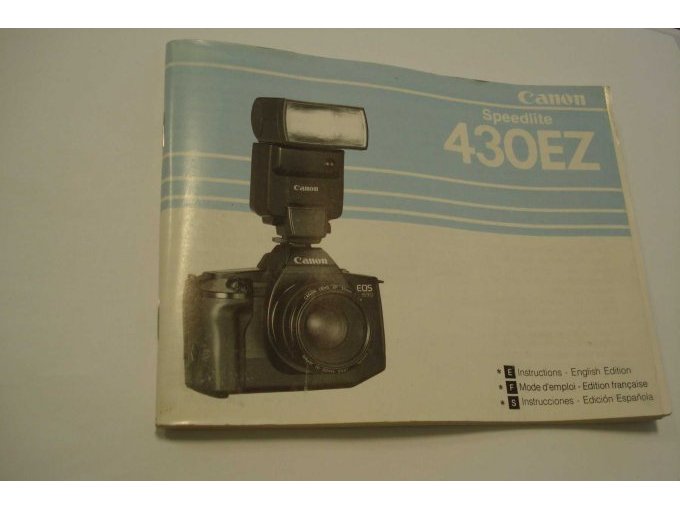 Die Gebrauchsanleitung des Canon Speedlite 430EZ.