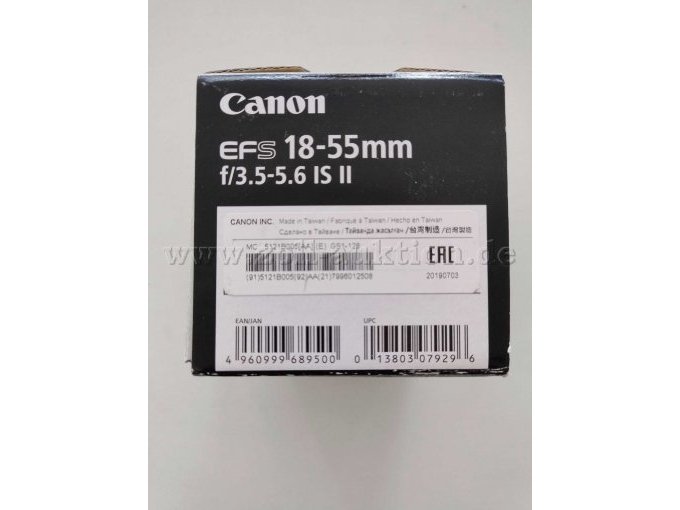 Verpckung Canon Zoom-Objektiv