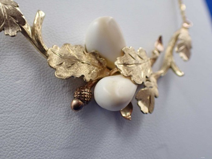 Blick auf die Grandeln, Eichenlaub, Eichel