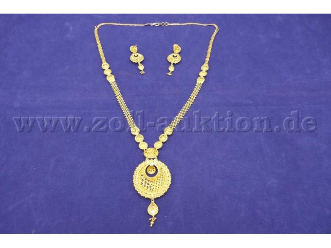 Collier + Ohrstecker von hinten