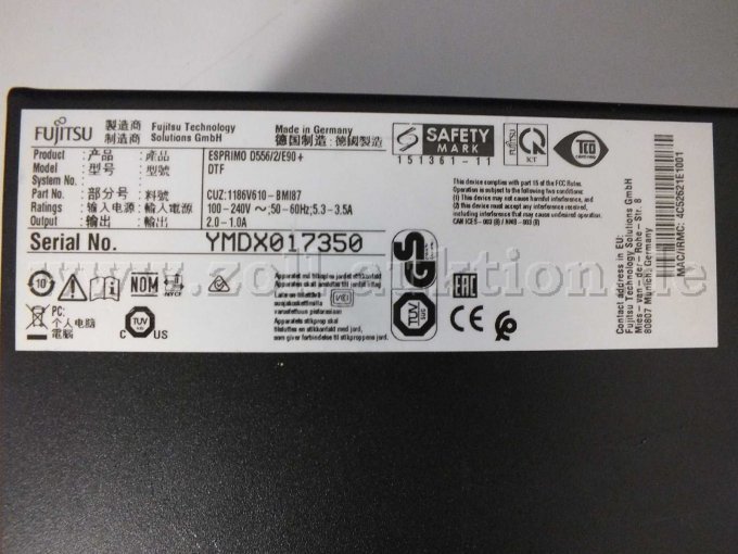 Typenschild mit CE-Kennung