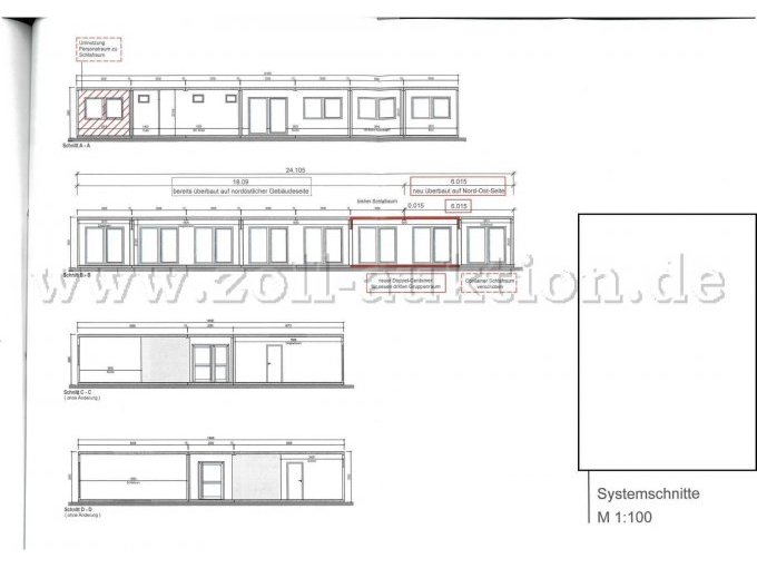 Schnitt Containeranlage