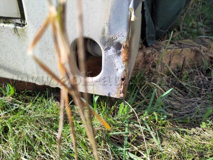 Roststelle im unteren Kantenbereich