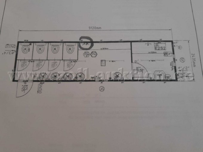 Container Detail Plan mit Maße