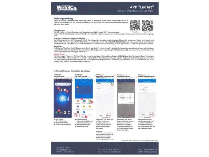 Bedienungsanleitung APP LedArt