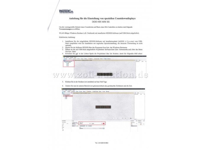 Bedienungsanleitung PC-Software Seite 1