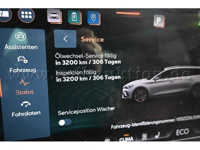 Ansicht Serviceintervallanzeige
