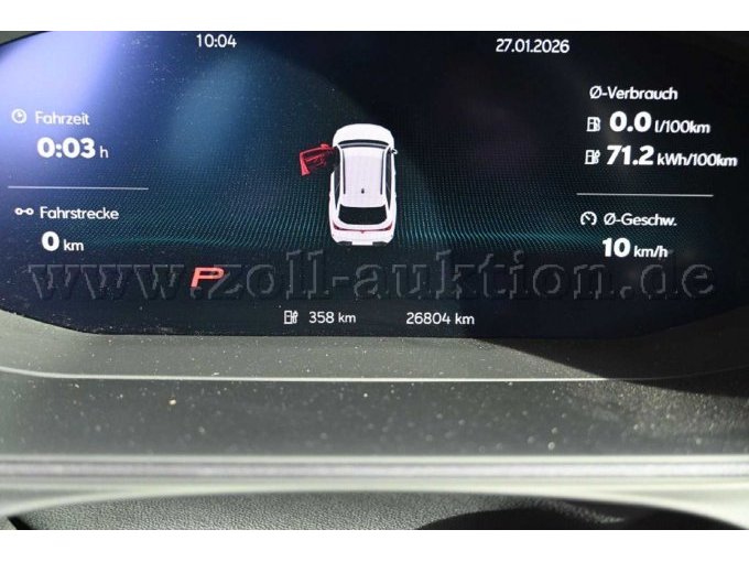 Ansicht Multifunktionsanzeige mit Kilometerstandsanzeige