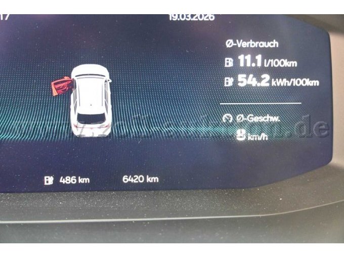 Ansicht Multifunktionsanzeige mit Kilometerstand