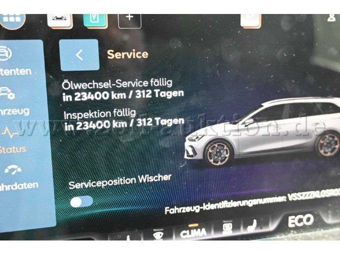 Ansicht Serviceintervallanzeige