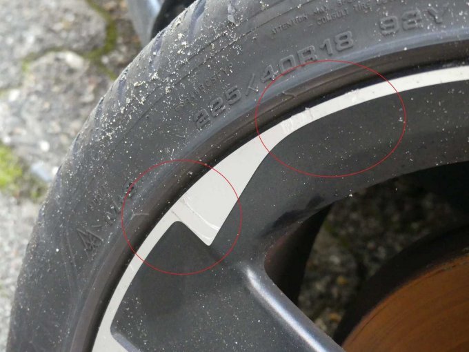 Beispiel Beschädigungen Felgen